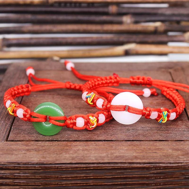 Women'S Accessories Designer - Bransoletka z prawdziwego jadeitu w kształcie