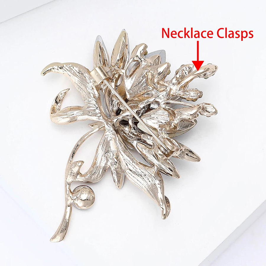 Women Accessories Bouquet - Luksusowe kryształowe szklane broszki w kształcie