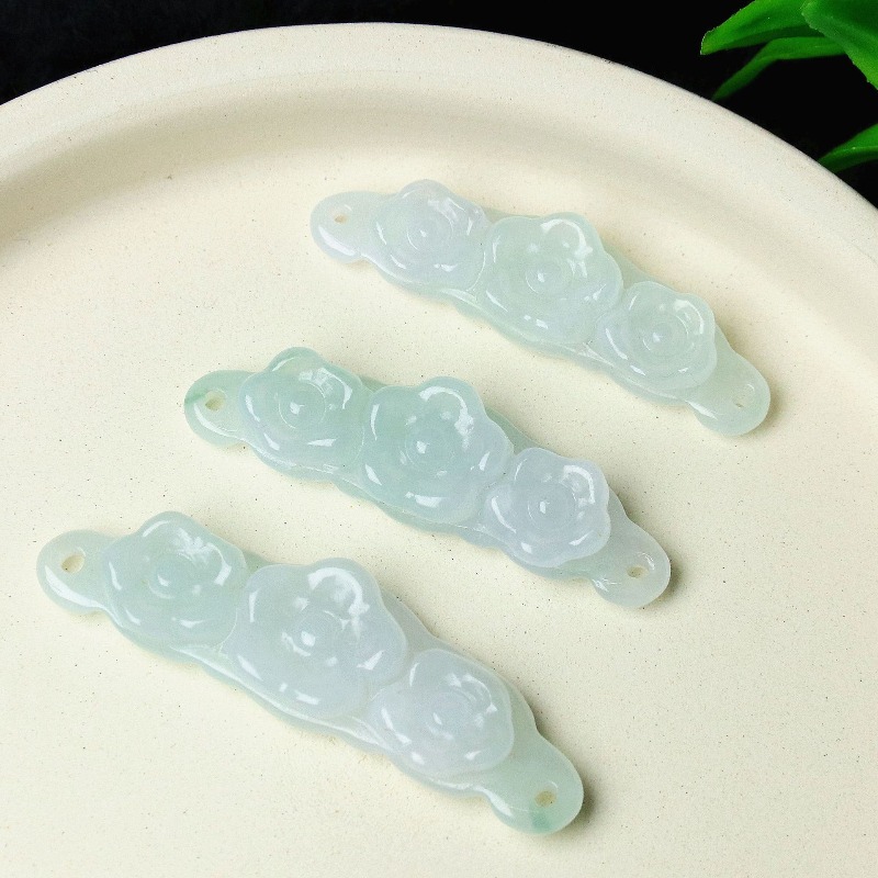 Women Accessories To Gift - 1 szt. Naturalny Jadeitowy Szmaragdowy Kwiat
