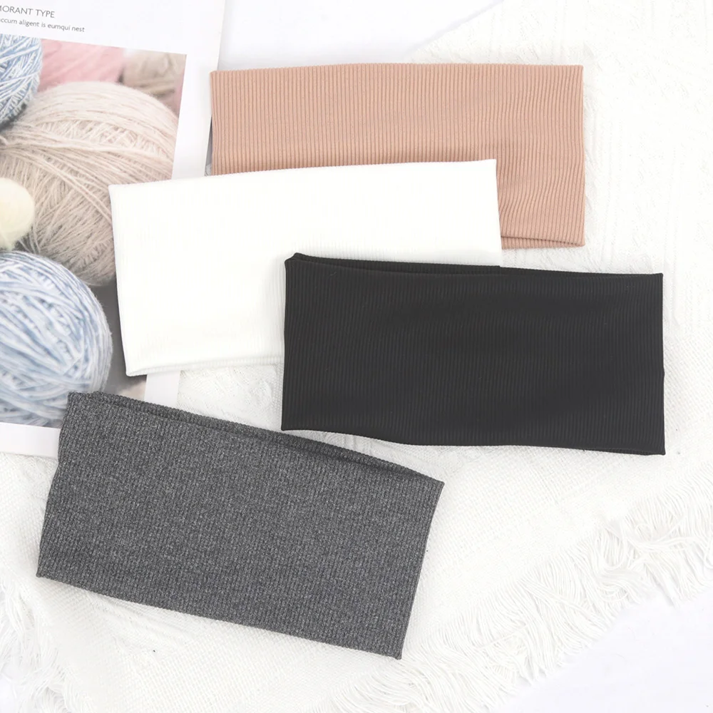 Women'S Running Accessories - Szerokie opaski do włosów, jednokolorowe elastyczne