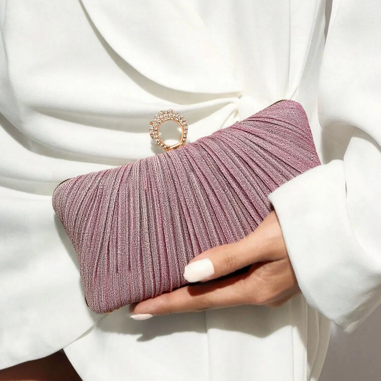 Wallet Chain Bag - Torebki wieczorowe na Walentynki Pierścionki Diamenty