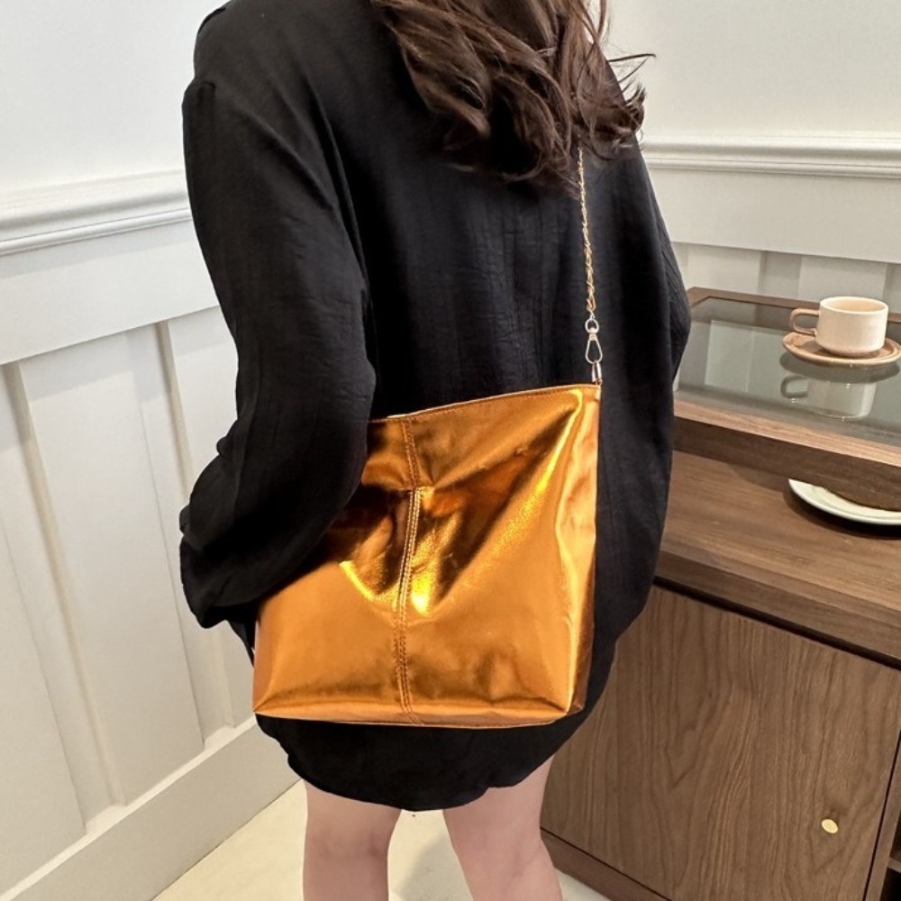 Retro Błyszcząca Torba Tote ze – Wallet Chain Bag recenzja i cena