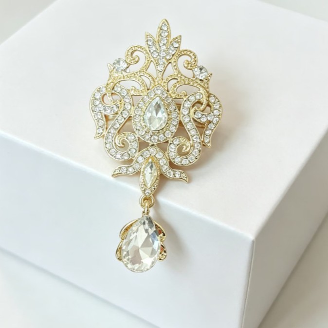 Luksusowa broszka w kolorze zł – Women Accessories Bouquet recenzja i cena